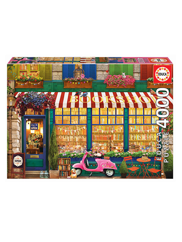 Educa Puzzle 4000 Parça Nostaljik Kitap Dükkanı 18582