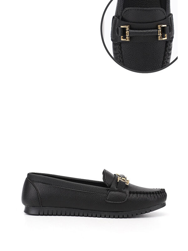 Gonderi(r) Kahverengi Gonderi(r) Taban Kadın Düz Tokalı Babet