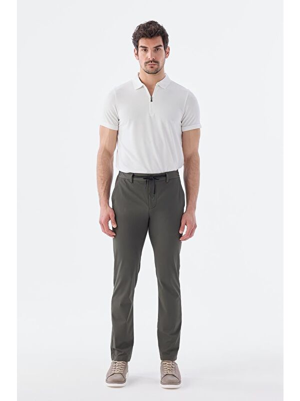 JAKAMEN Yeşil Comfort Fit Lastikli Spor Pantolon