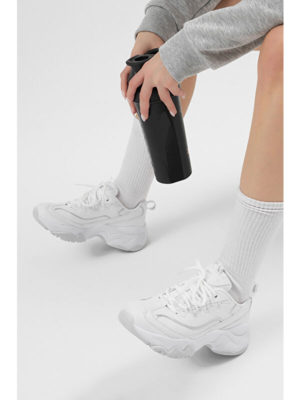 Tonny Black Beyaz Tonny Black Rahat Kalip Kadın Yüksek Taban Bağcıklı Spor Ayakkabı