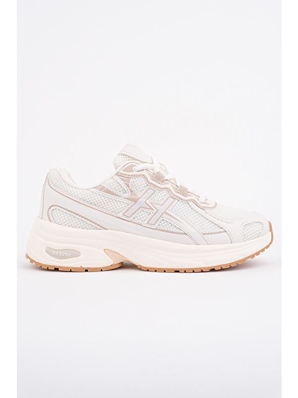 Muggo HYNEX Kadın Kalın Taban Bağcıklı Günlük Sneaker Spor Ayakkabı