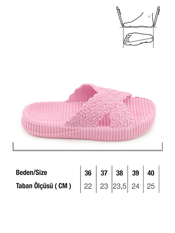 Kadın Yazlık Ev Banyo Islak Zemine Uygun Terlik - Görsel 3