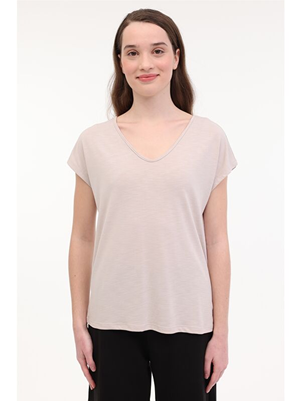 Kinetix WL JOIN 11KT903 5FX Gri Kadın Kısa Kol T-Shirt