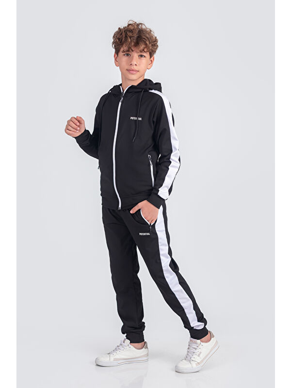 Pina Kids Kapüşonlu Dalkgıç Kumaş Eşofman Takımı Potential ESF2574