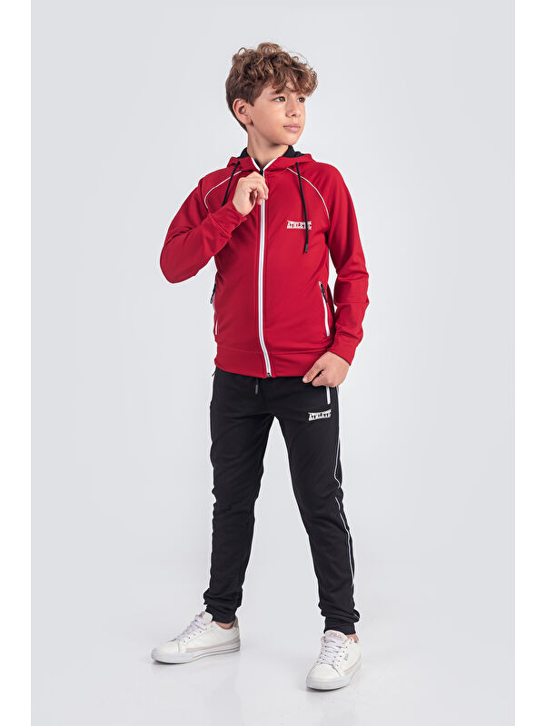 Pina Kids Kapüşonlu Dalkgıç Kumaş Eşofman Takımı Athletic ESF2242