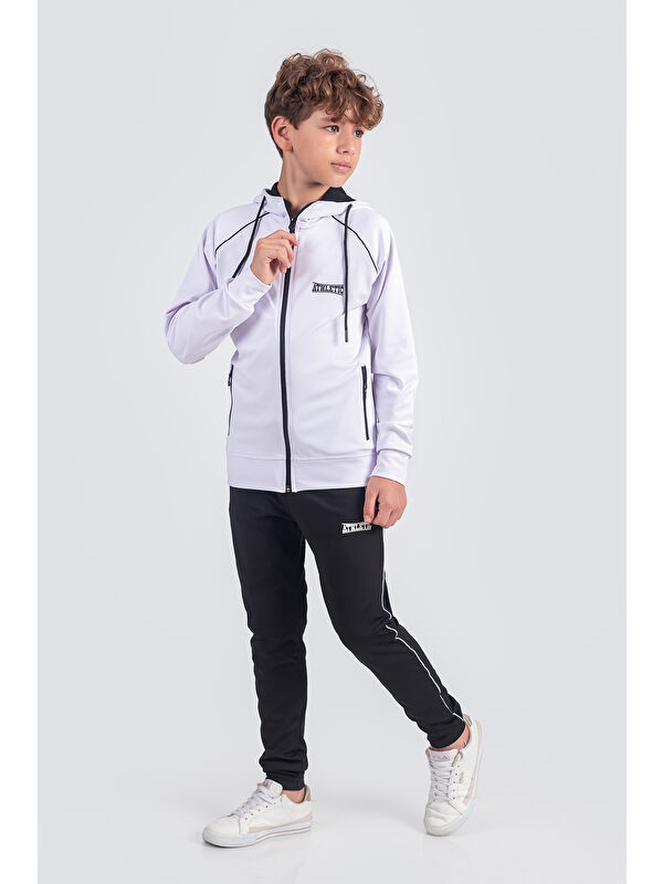 Pina Kids Kapüşonlu Dalkgıç Kumaş Eşofman Takımı Athletic ESF2242