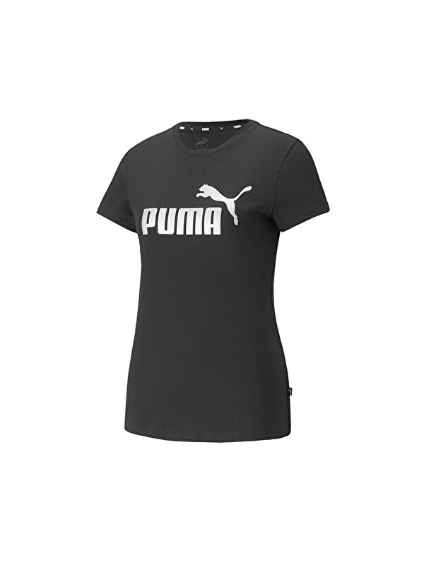 Puma Ess Metallic Logo Tee Kadın Günlük Tişört 84830351 Siyah