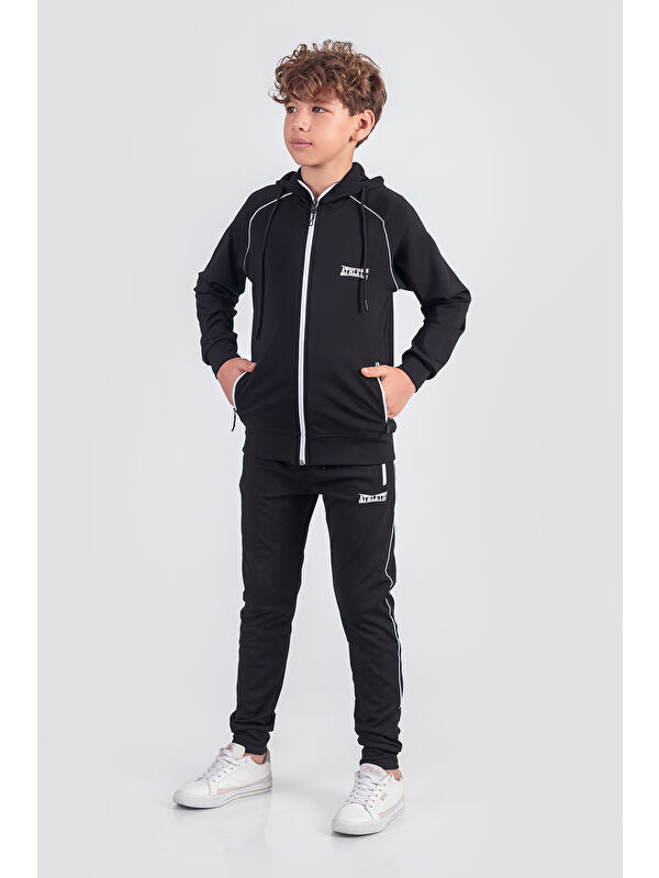 Pina Kids Kapüşonlu Dalkgıç Kumaş Eşofman Takımı Athletic ESF2242