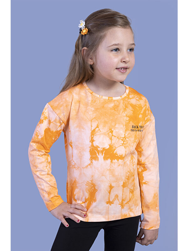 Toontoykids Kız Çocuk Batik Desenli Tişört