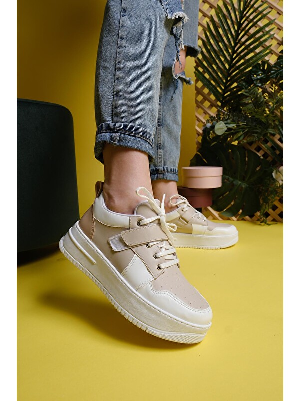 Oksit Fallon Bantlı Bağcıklı Kalın Taban Air Kadın Sneaker