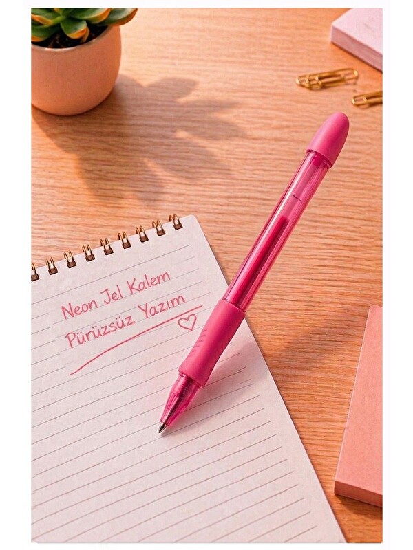 Artlantis Neon Jel Kalem 1.0mm 1 Adet Pensan Neon Gel Tükenmez Kalem Neon Pilot Kalem Canlı Neon Renk Akıcı Ya