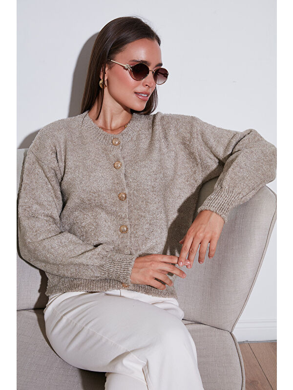 Lela Premium Regular Fit Bisiklet Yaka Yumuşak Dokulu Hırka 680HI00147