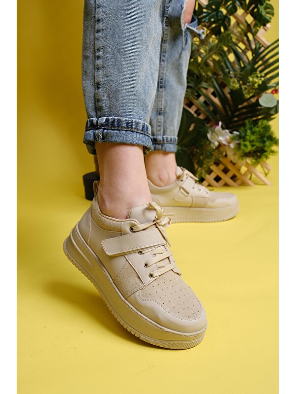 Oksit Fallon Bantlı Bağcıklı Kalın Taban Air Kadın Sneaker