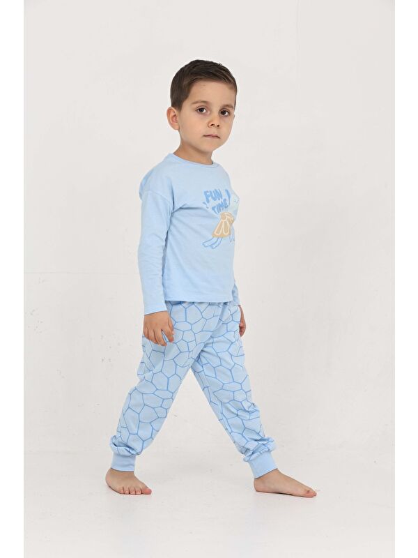 Toontoykids Erkek Çocuk Kaplumbağa Baskılı Pijama Takım