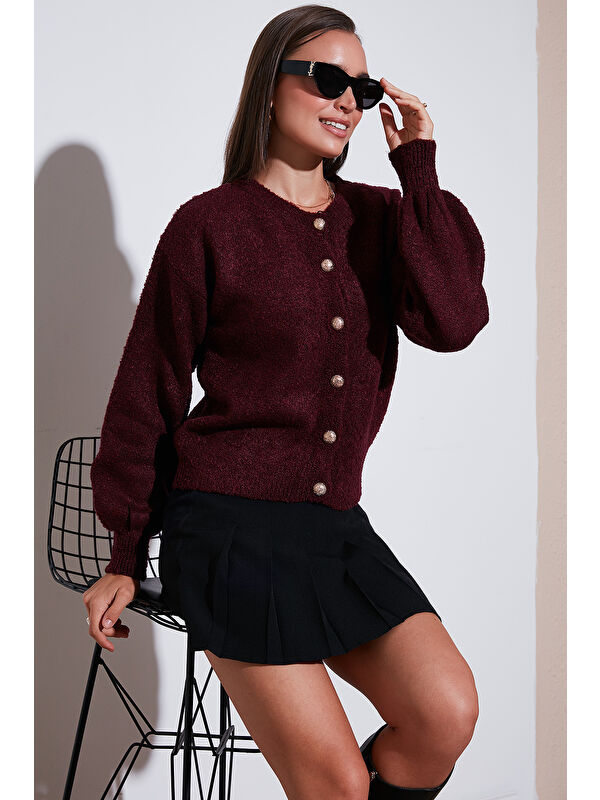 Lela Premium Regular Fit Bisiklet Yaka Yumuşak Dokulu Hırka 680HI00147