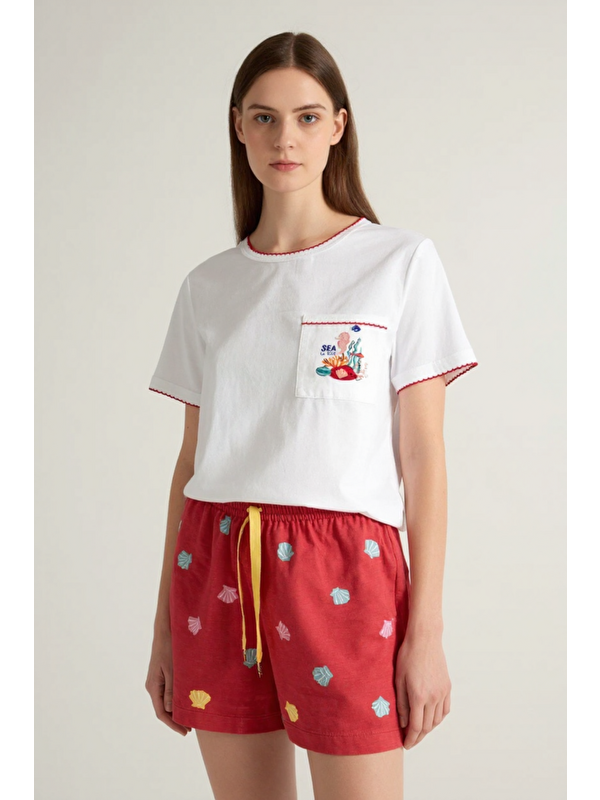 Katia And Bony Kadın Sea La Vie Denizaltı Baskılı Şortlu Pijama Takımı