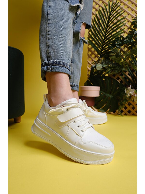 Oksit Fallon Bantlı Bağcıklı Kalın Taban Air Kadın Sneaker