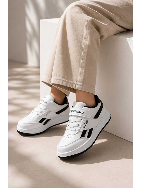 Slipcat Çocuk Günlük Spor Ayakkabı Okul-Günlük Cırt Cırtlı Rahat Sneaker Hafif Kaymaz Taban