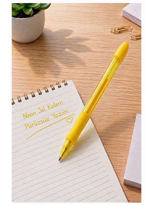 Artlantis Neon Jel Kalem 1.0mm 1 Adet Pensan Neon Gel Tükenmez Kalem Neon Pilot Kalem Canlı Neon Renk Akıcı Ya