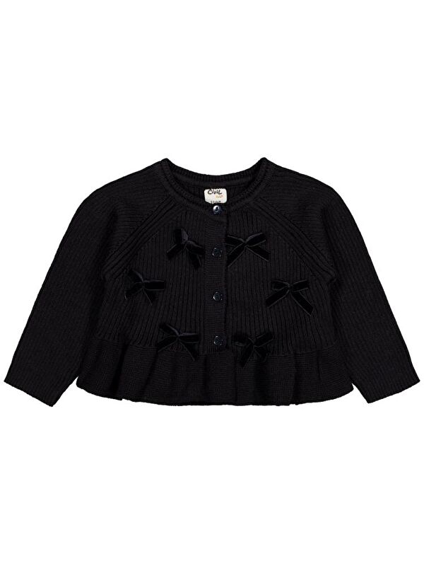 Civil Baby Fiyonklu 6-18 Ay Hırka - Siyah 9-12 Ay