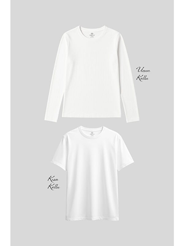 Tommylife Basic O Yaka 2li Paket Beyaz Kadın T-Shirt