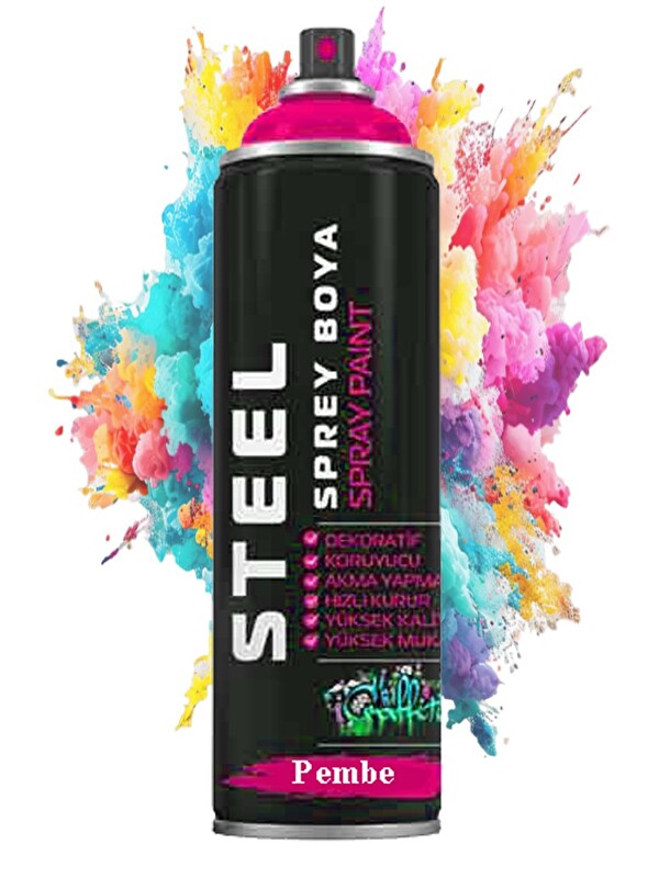Artlantis Sprey Boya 200 ml 1 Adet Hızlı Kuruyan Renkli Profesyonel Ahşap Plastik Demir Metal Cam Porselen Duv