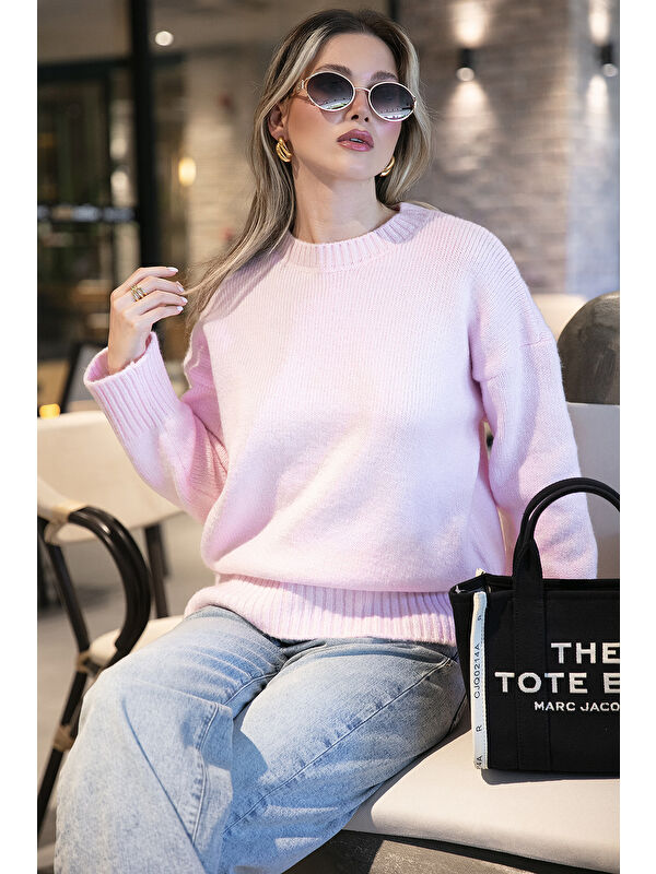 Lela Regular Fit Bisiklet Yaka Basic Triko Kazak 4616213