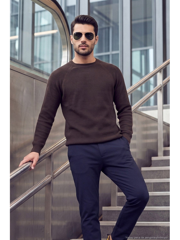 Buratti Pamuklu Regular Fit Bisiklet Yaka Kazak 7020263