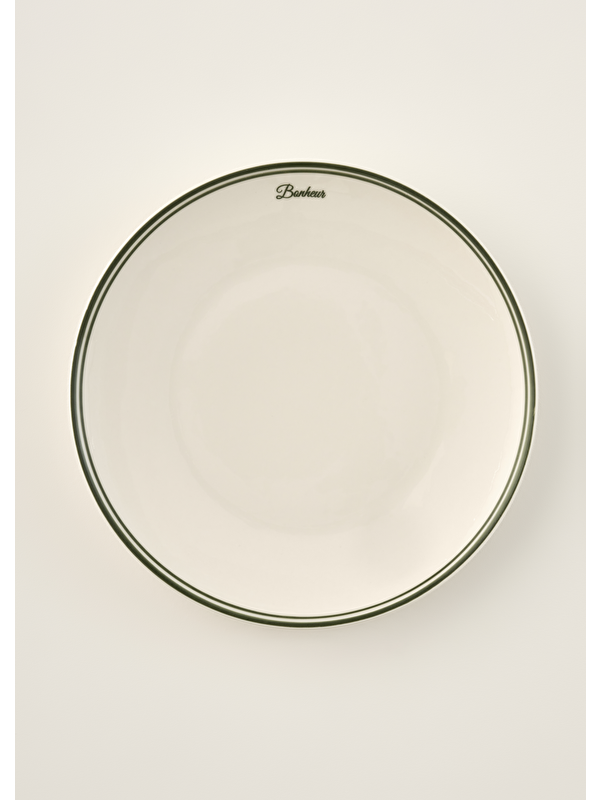 Bella Maison Bonheur Porselen Servis Tabağı Yeşil (28 cm)
