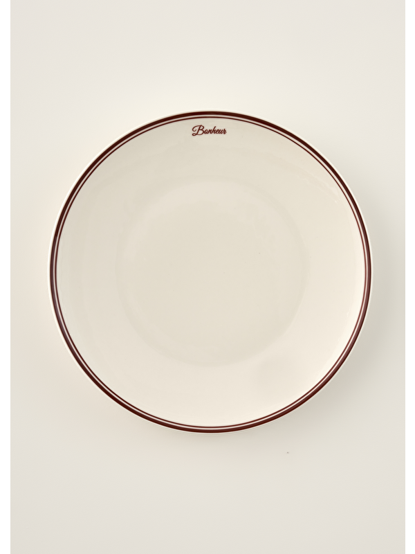 Bella Maison Bonheur Porselen Servis Tabağı Bordo (28 cm)