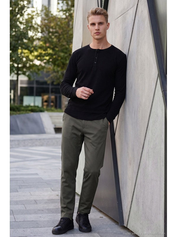 Buratti Regular Fit Düz Paça Bağlamalı Pantolon 6843700