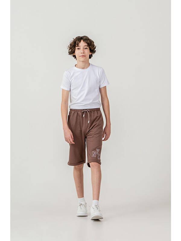 Mışıl Kids Duble Paçalı Nyc Nakışlı Erkek Çocuk Şort