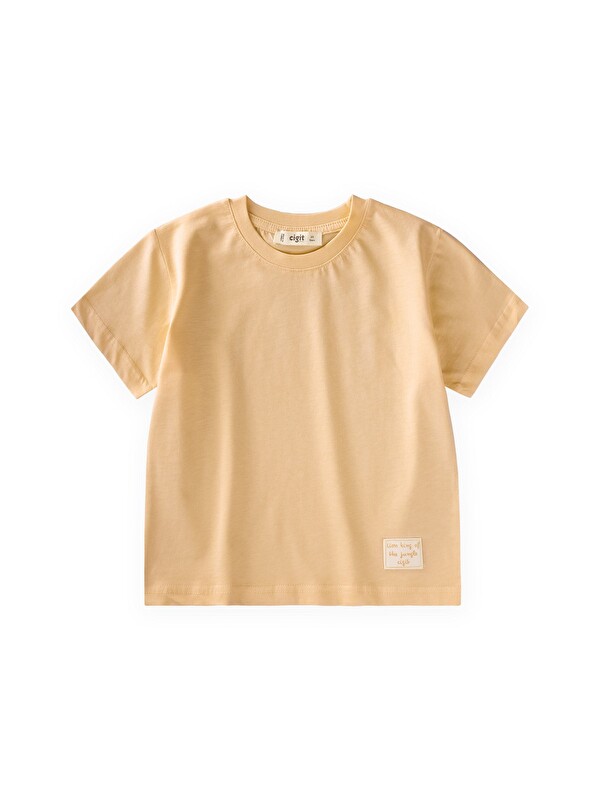 CİGİT Etiket Detaylı T-Shirt 2-10 Yaş Sundres