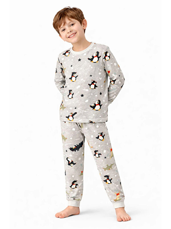 Myhanne Hayvanlar Desenli Erkek Çocuk Pijama Takımı 51346