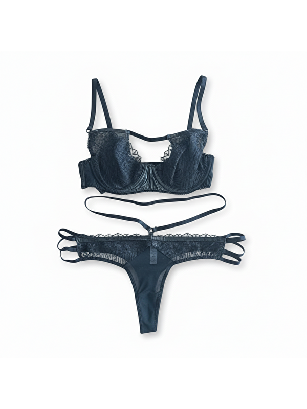 Bonbon Kadın Dantelli Deri String 2 Li Set Bb2086