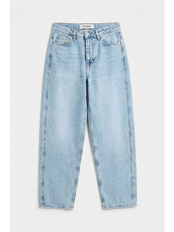 It's Basic Kadın Ice 4s6-3 Relax Fit Esnek Kumaş Denim Jean