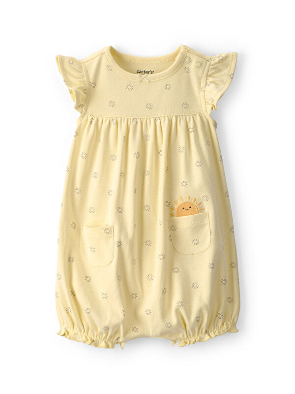 Carter's Kız Bebek Kısa Tulum 3 Ay-24 Ay Sarı