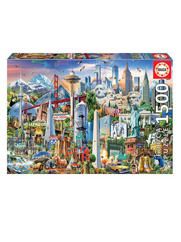 Educa Puzzle 1500 Parça Kuzey Amerika Sembolleri 17670