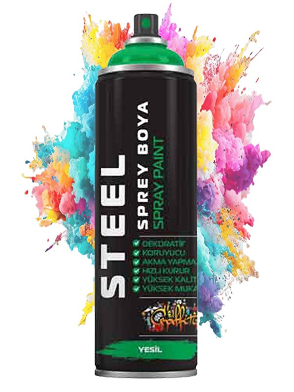 Artlantis Sprey Boya 200 ml 1 Adet Hızlı Kuruyan Renkli Profesyonel Ahşap Plastik Demir Metal Cam Porselen Duv