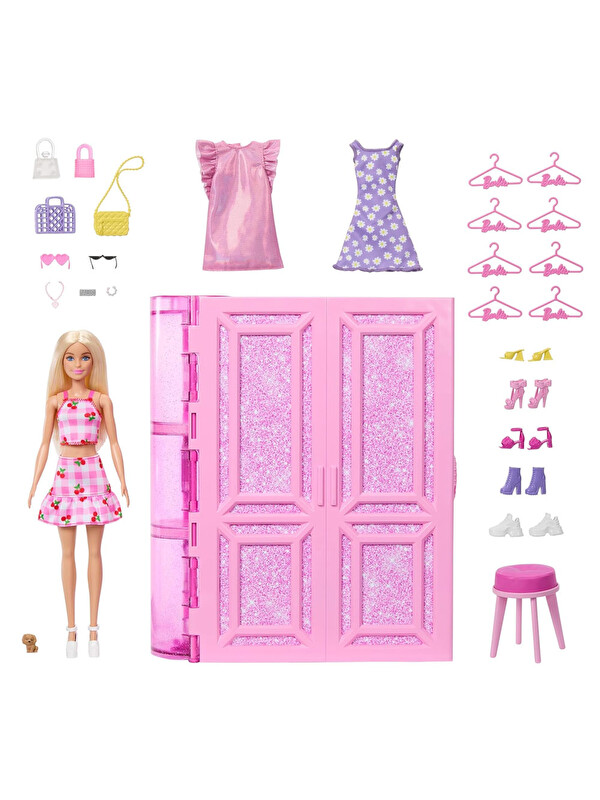 BARBIE Barbie nin Rüya Gardrobu ve Bebek HXD58