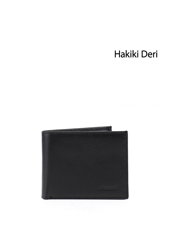 GÖNDERİ(R) Erkek SİYAH Hakiki Deri Yatay Cüzdan