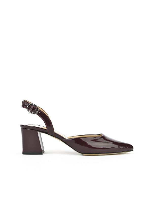 Kadın Hakiki Deri Topuklu Ayakkabı 1511030Z2555 Bordo - Görsel 3