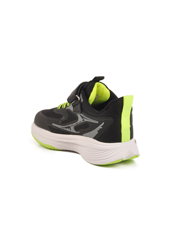 Siyah Cırtlı Fileli Hafif Esnek Çocuk Spor Ayakkabı Silva F - Görsel 5