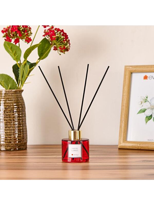 Evidea Deco Sakura Garden Çubuklu Oda Kokusu - Kırmızı - 100 ml