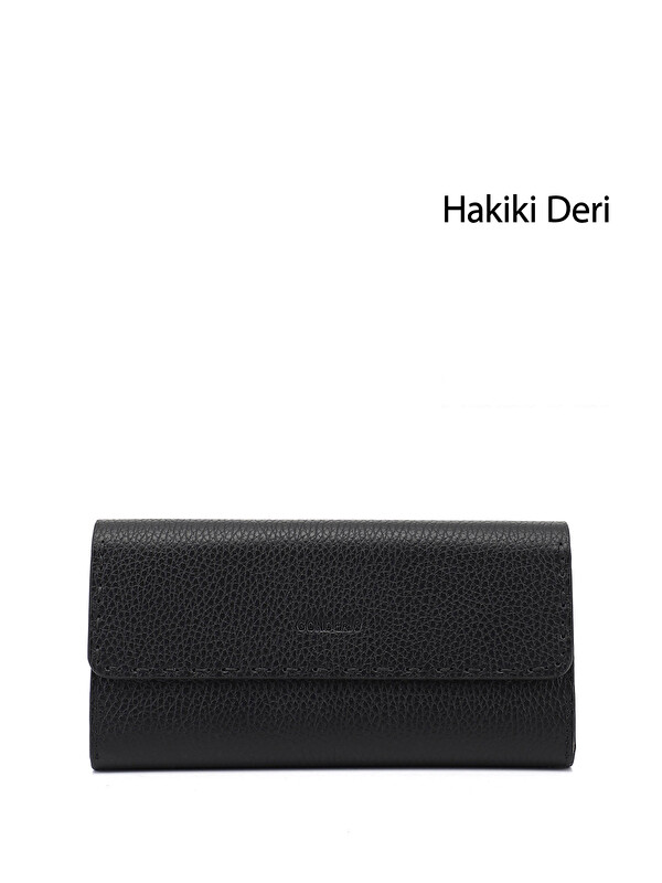 GÖNDERİ(R) Kadın SİYAH Yatay Hakiki Deri Cüzdan