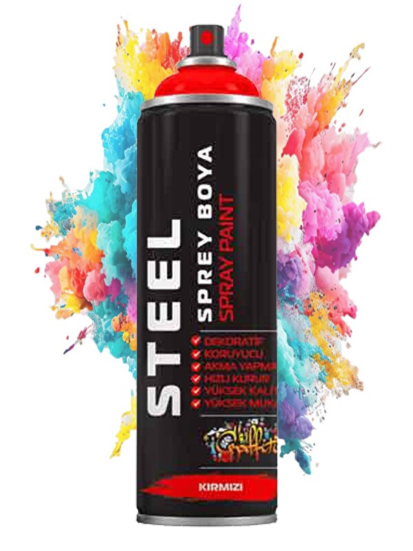 Artlantis Sprey Boya 200 ml 1 Adet Hızlı Kuruyan Renkli Profesyonel Ahşap Plastik Demir Metal Cam Porselen Duv