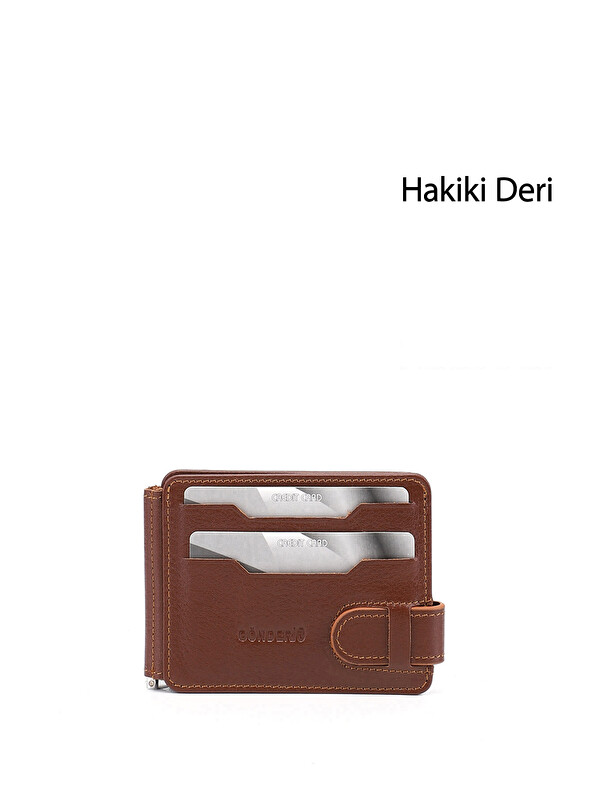 GÖNDERİ(R) TABA KAHVE MEL. Hakiki Deri Unisex Kartlık