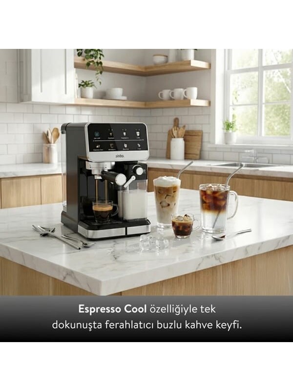 Sinbo SCM-2996 Pro Espresso Kahve Makinesi - Siyah - 1350 Watt