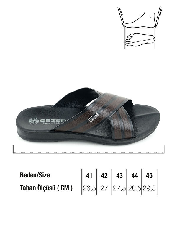 Erkek Yazlık PU Taban Suni Deri Rahat Taban Ev Bahçe Günlük Terlik - Görsel 3