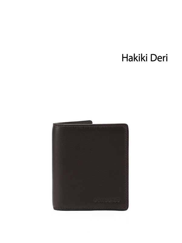 GÖNDERİ(R) Erkek KAHVERENGİ Hakiki Deri Dikey Cüzdan